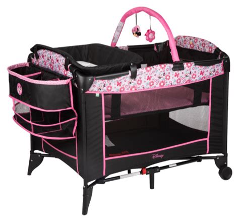 The Pack 'n Play a a playard manufactured by Graco that could also serve as a portable crib or bassinet. . Minnie mouse pack n play